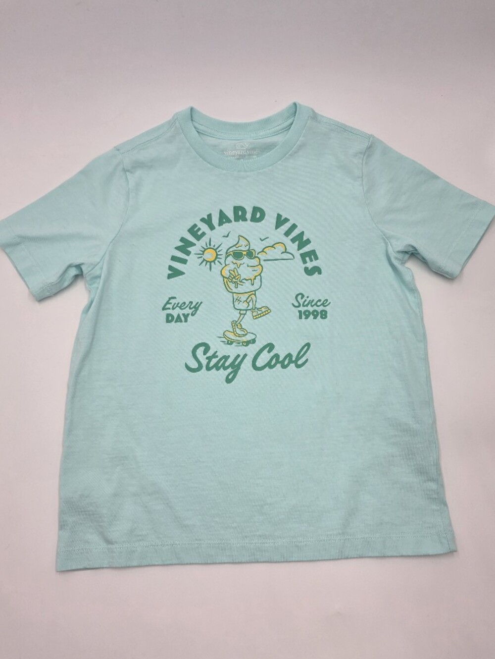Vineyard Vines youth "Stay Cool" ice cream tee size 7